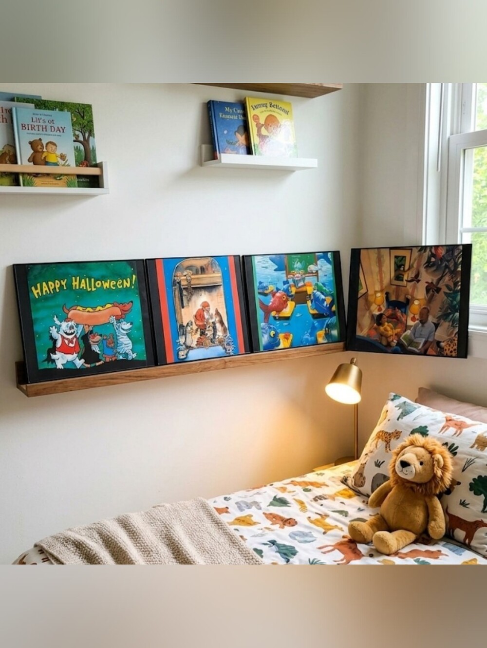 Lot of 4 Framed Childrens Book Illustration Art Prints Classroom Holiday MCS